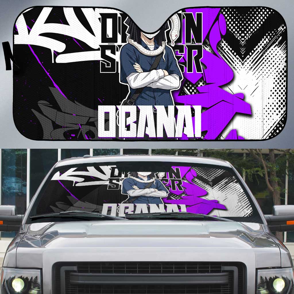 Obanai Iguro Demon Slayer Auto Sun Shade Purple Graffiti Anime Style