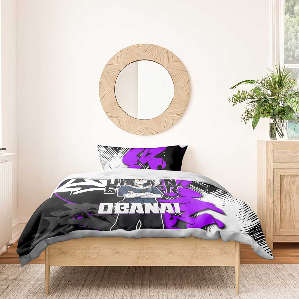 Obanai Iguro Demon Slayer Bedding Set Purple Graffiti Anime Style