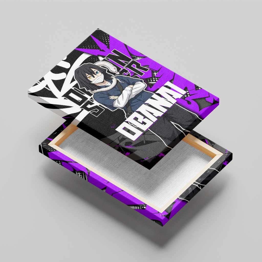 Obanai Iguro Demon Slayer Canvas Wall Art Purple Graffiti Anime Style