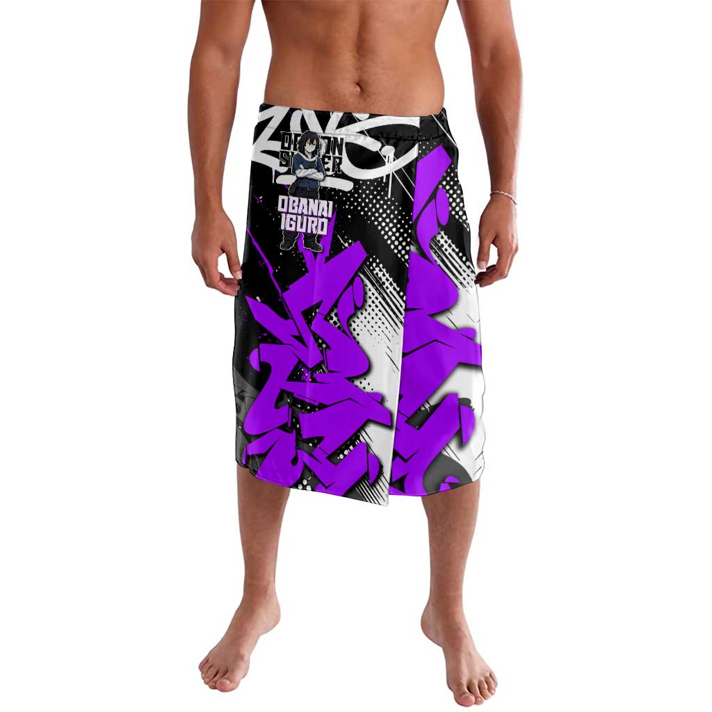 Obanai Iguro Demon Slayer Lavalava Purple Graffiti Anime Style