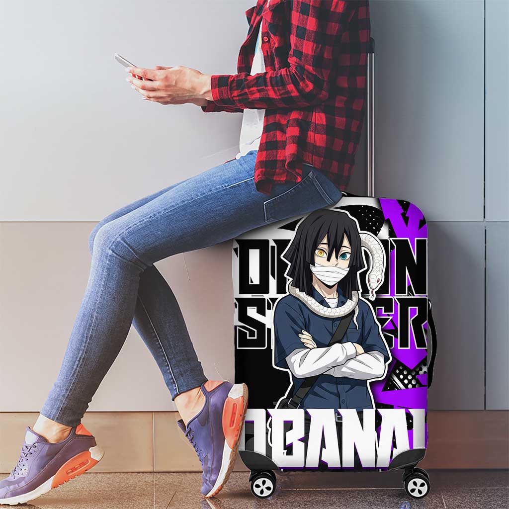Obanai Iguro Demon Slayer Luggage Cover Purple Graffiti Anime Style