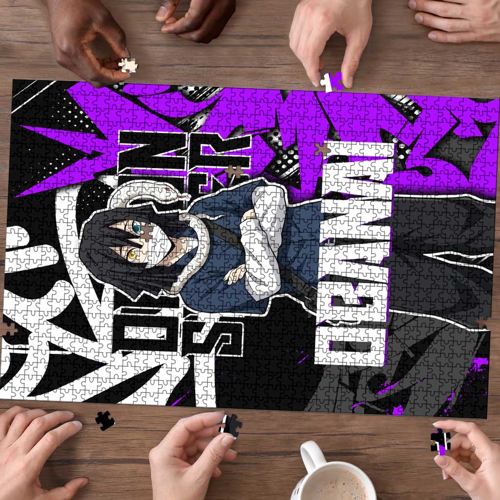 Obanai Iguro Demon Slayer Puzzle Purple Graffiti Anime Style