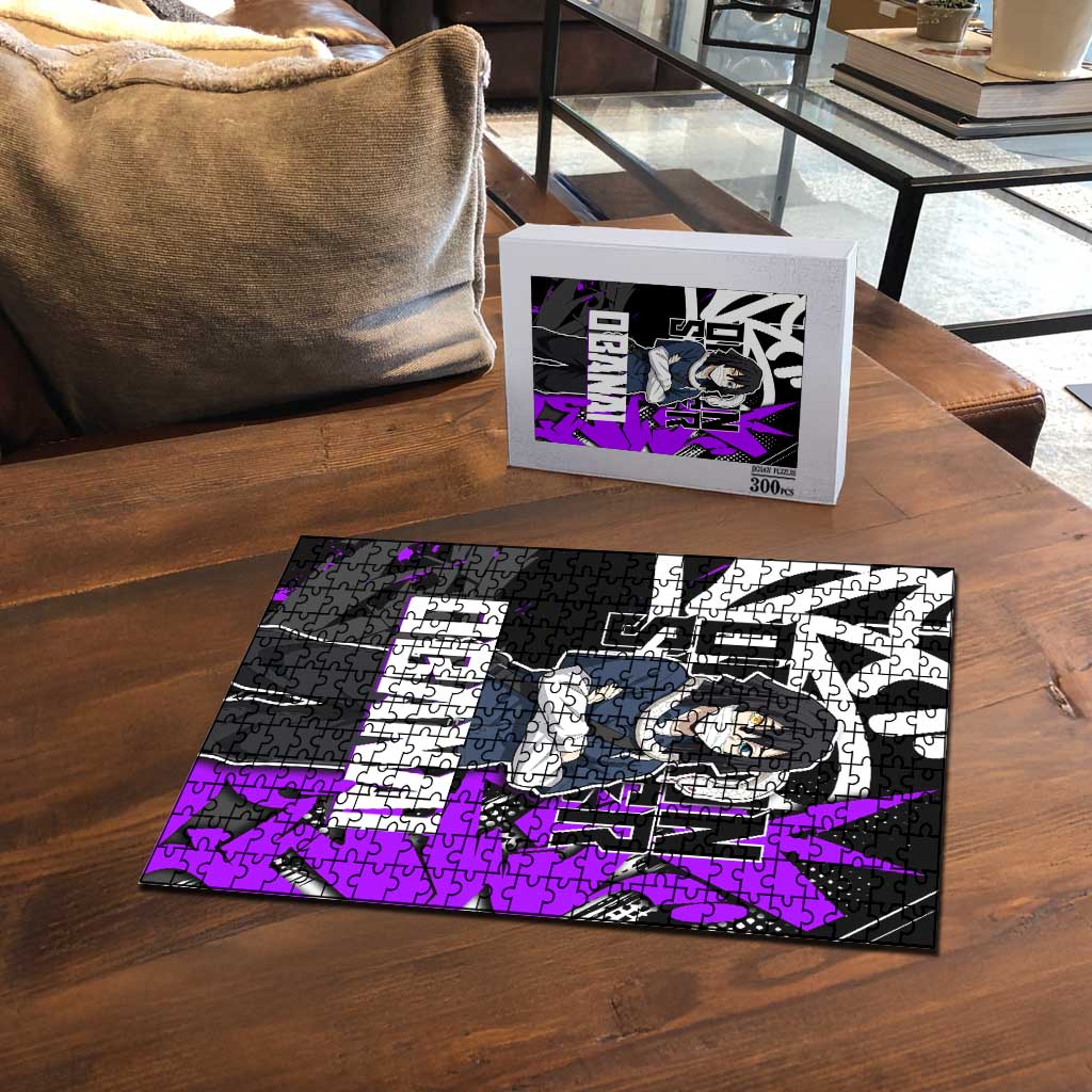 Obanai Iguro Demon Slayer Puzzle Purple Graffiti Anime Style
