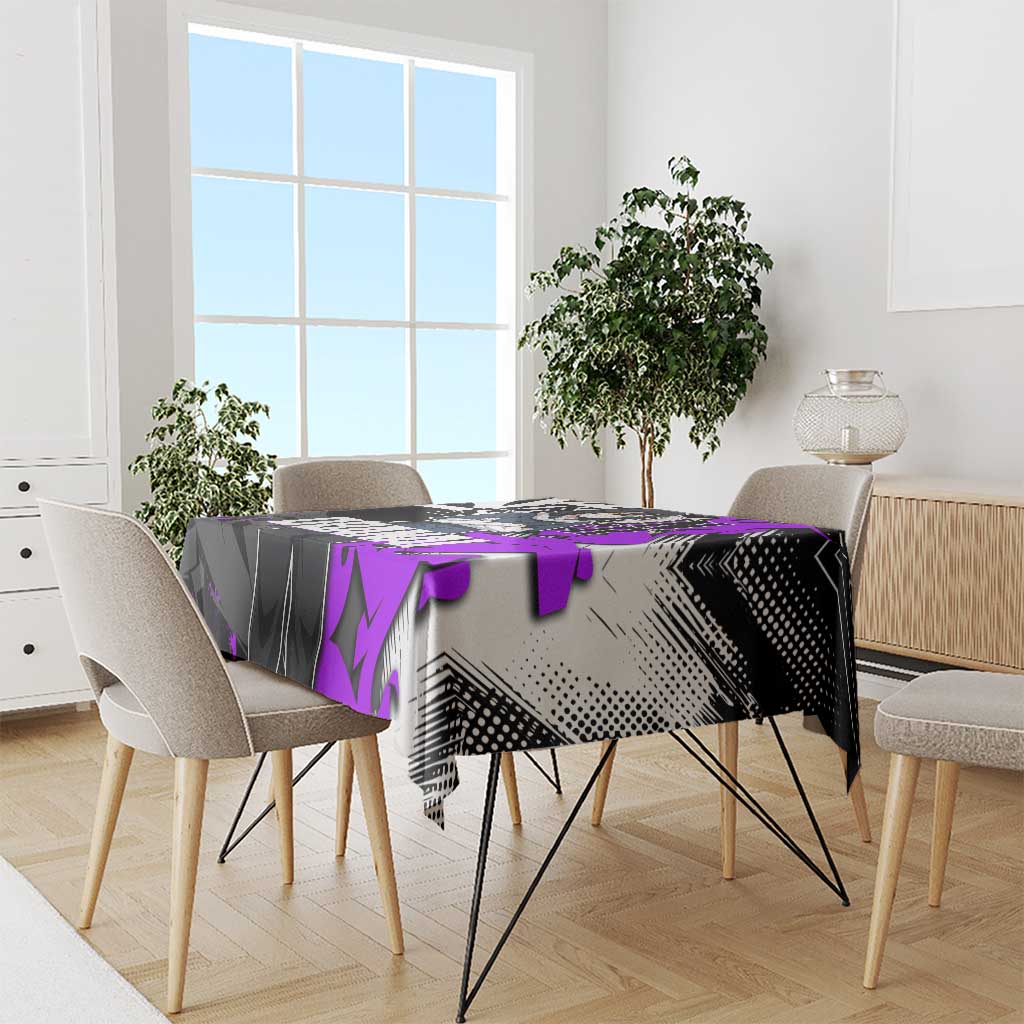 Obanai Iguro Demon Slayer Tablecloth Purple Graffiti Anime Style