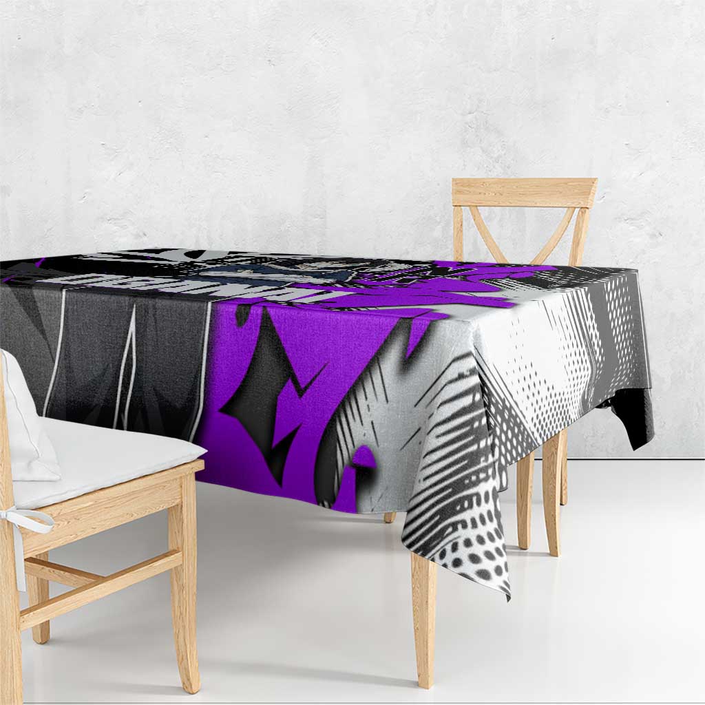 Obanai Iguro Demon Slayer Tablecloth Purple Graffiti Anime Style
