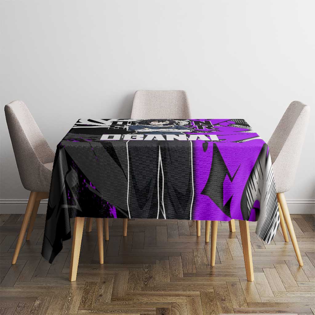 Obanai Iguro Demon Slayer Tablecloth Purple Graffiti Anime Style