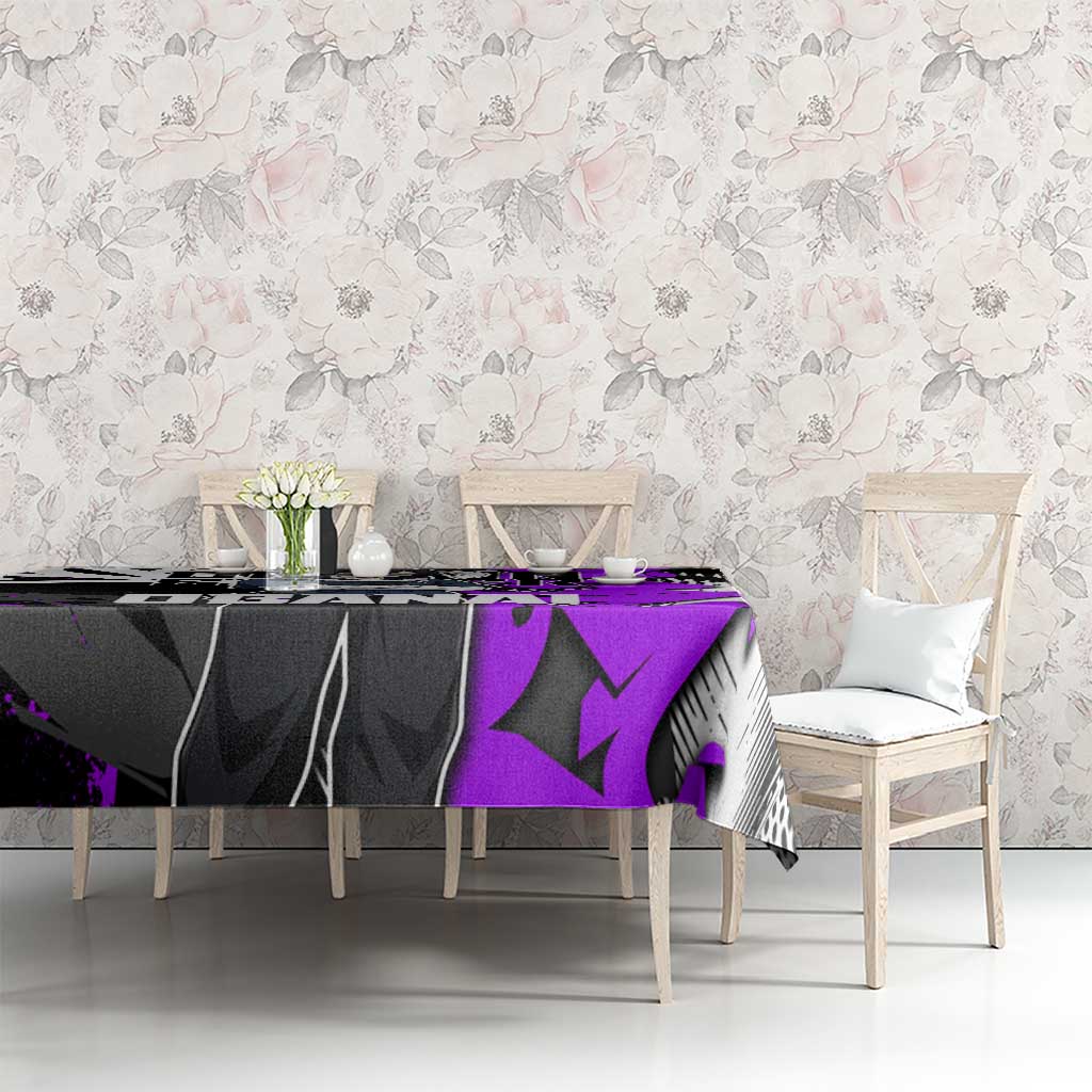 Obanai Iguro Demon Slayer Tablecloth Purple Graffiti Anime Style