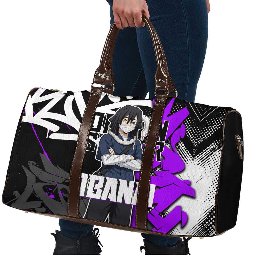 Obanai Iguro Demon Slayer Travel Bag Purple Graffiti Anime Style