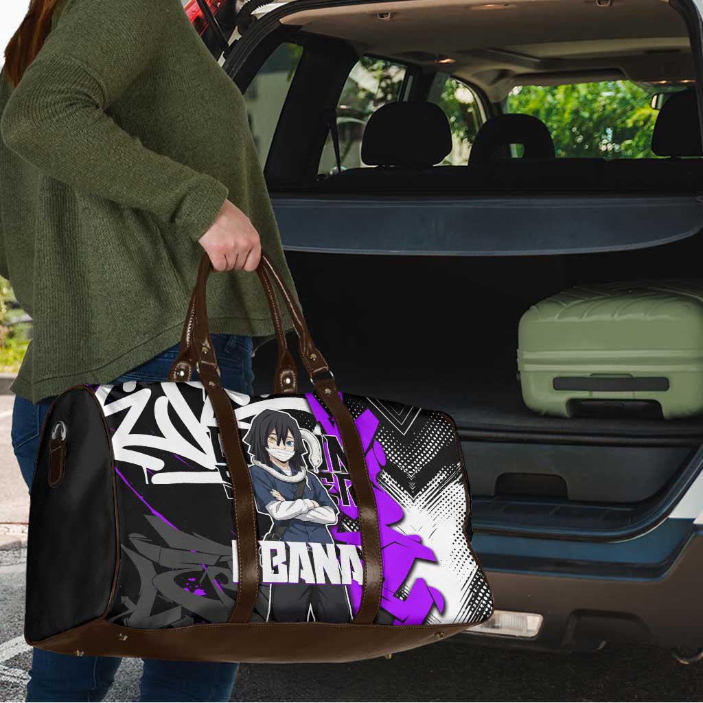Obanai Iguro Demon Slayer Travel Bag Purple Graffiti Anime Style