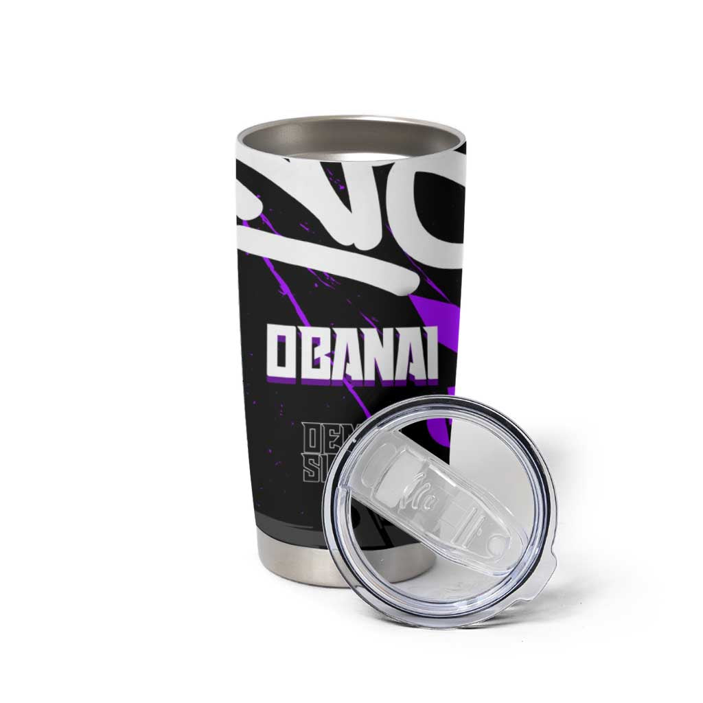 Obanai Iguro Demon Slayer Tumbler Cup Purple Graffiti Anime Style