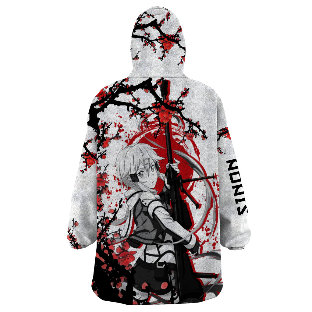 Sinon Wearable Blanket Hoodie Sword Art Online Anime Japan Style