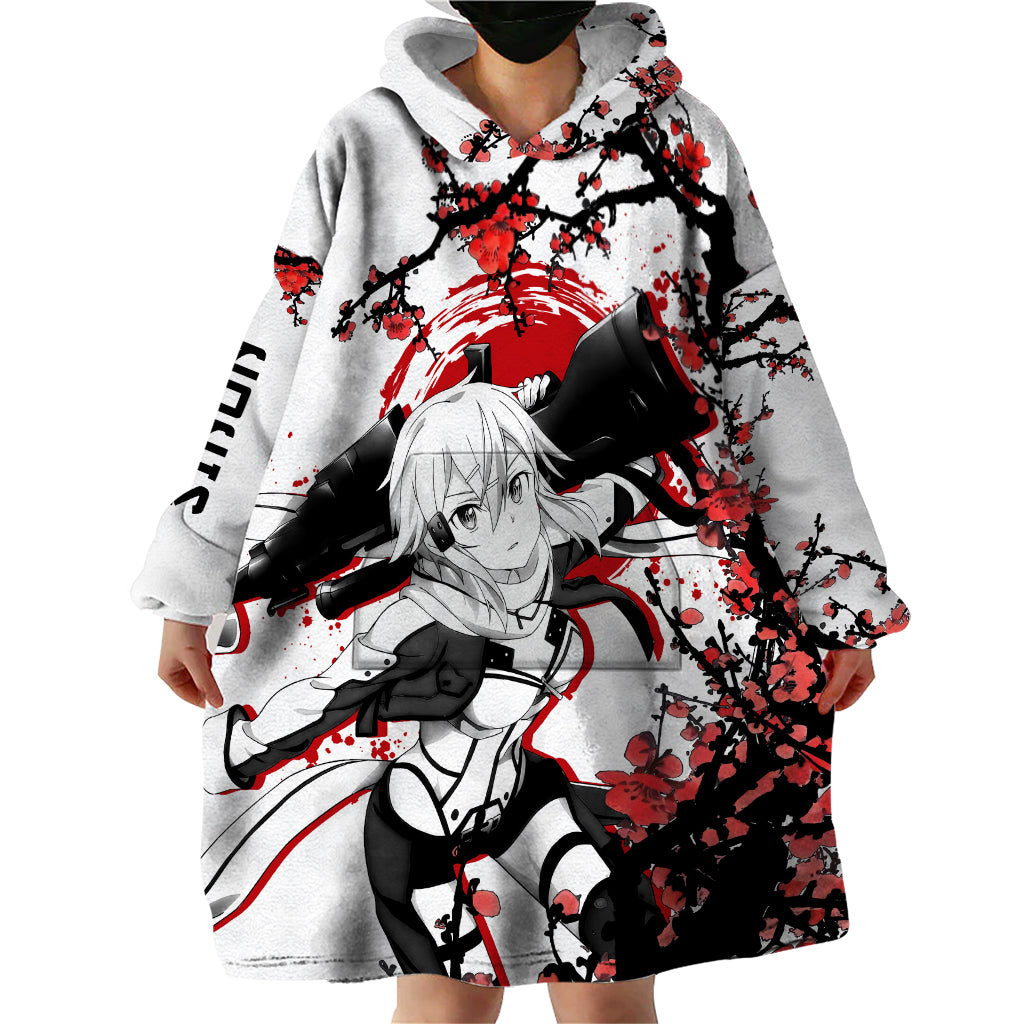Sinon Wearable Blanket Hoodie Sword Art Online Anime Japan Style