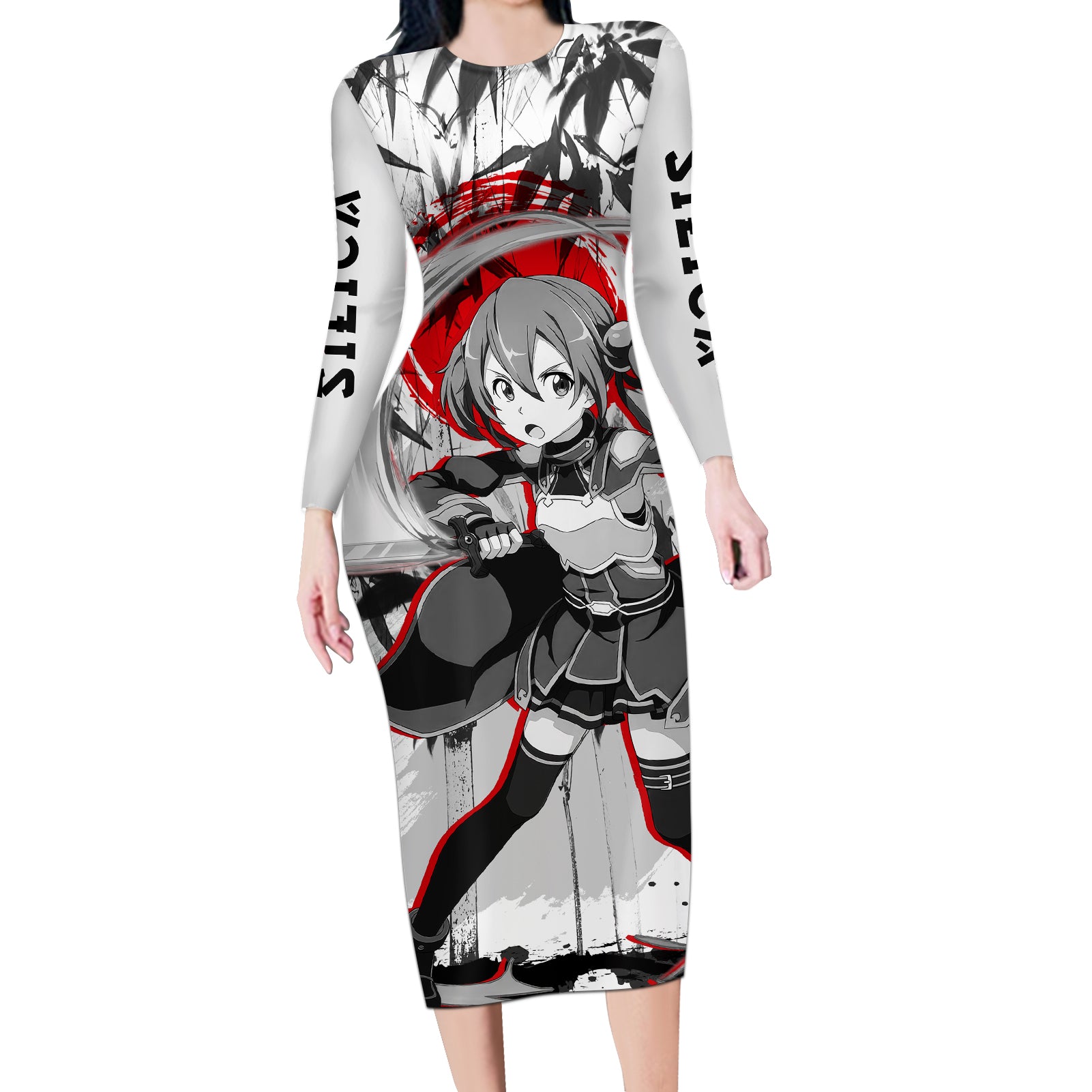 Silica Long Sleeve Bodycon Dress Sword Art Online