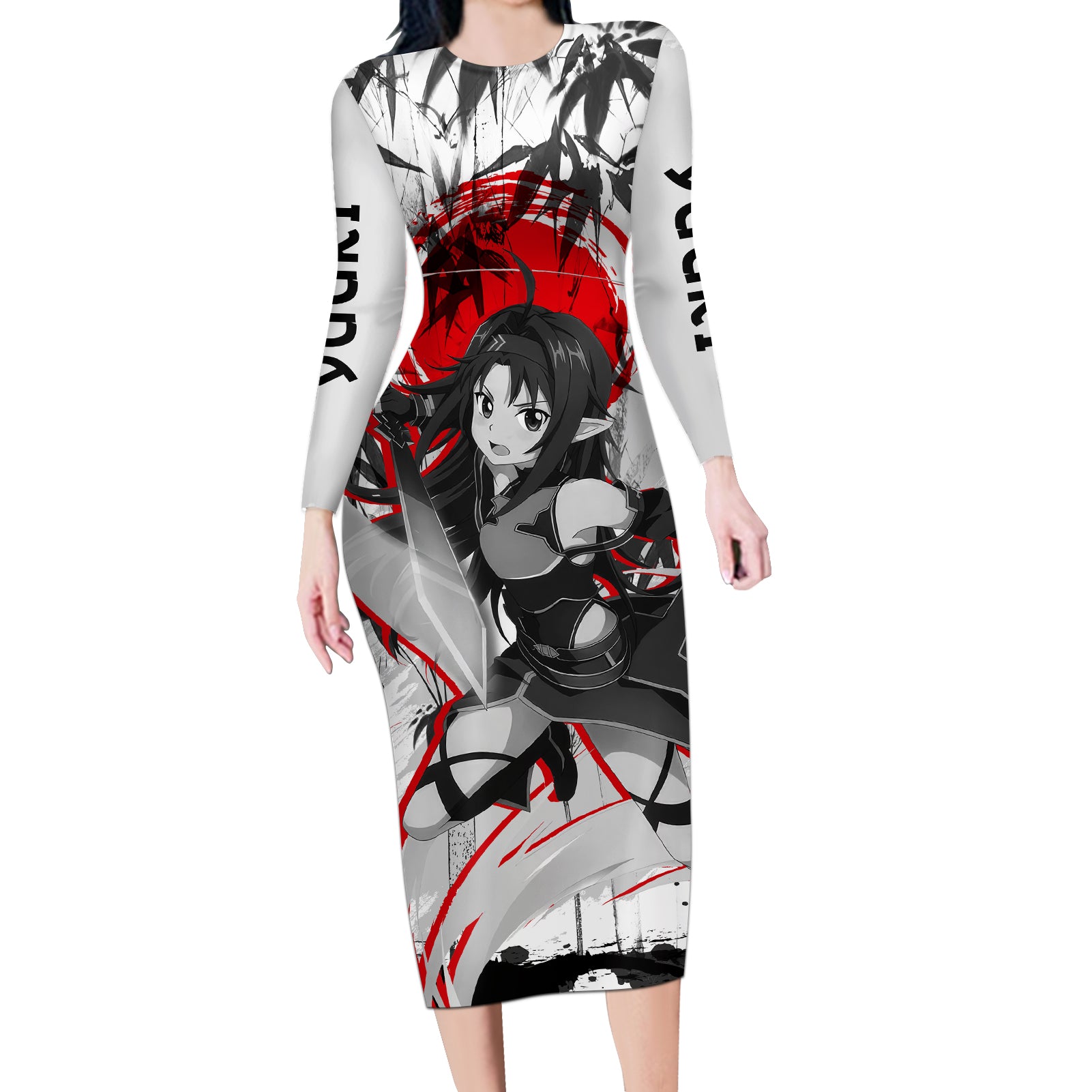 Yuuki Japan Style Long Sleeve Bodycon Dress Sword Art Online