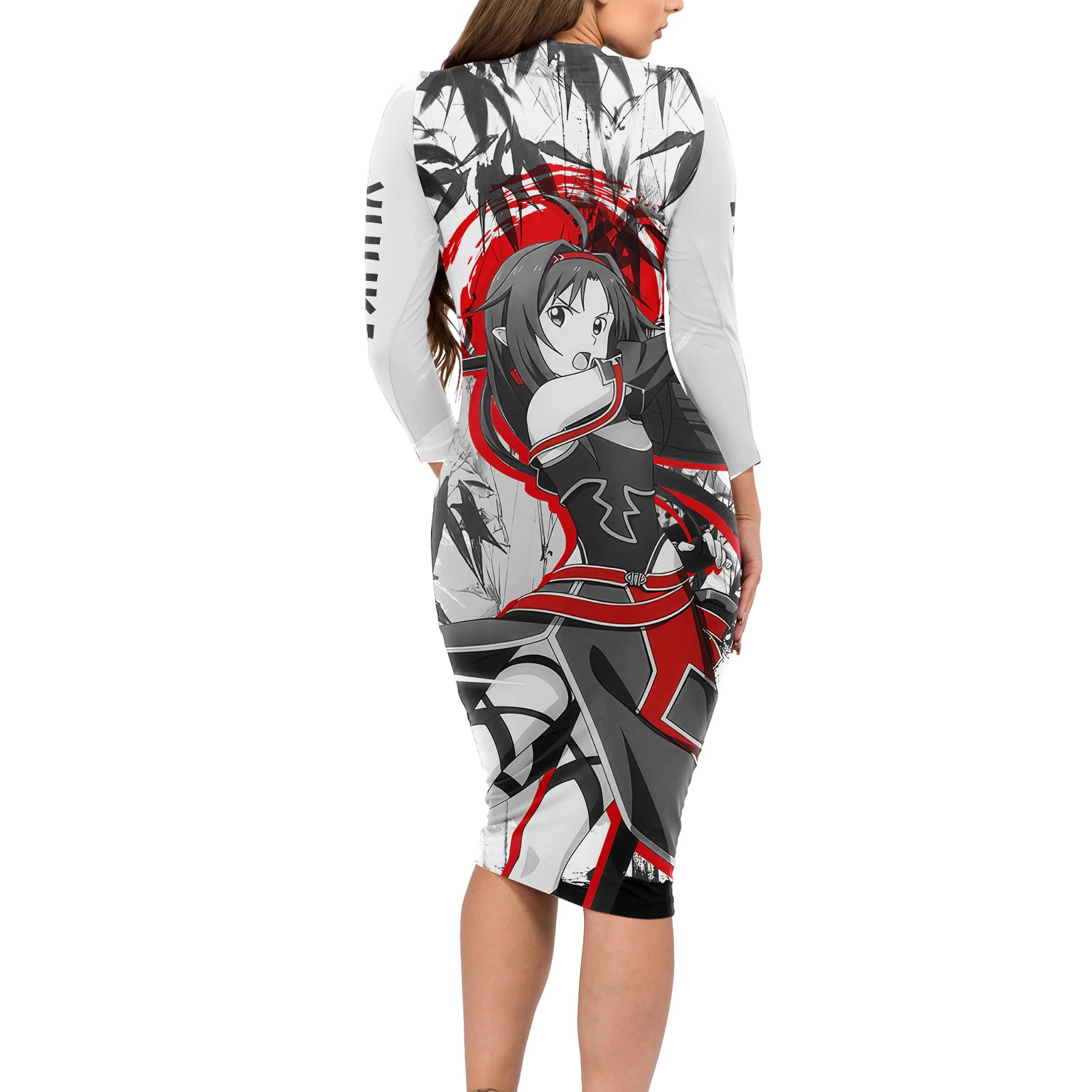 Yuuki Japan Style Long Sleeve Bodycon Dress Sword Art Online