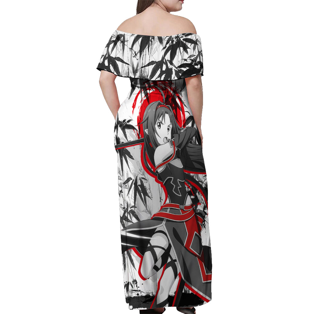 Yuuki Japan Style Off Shoulder Maxi Dress Sword Art Online