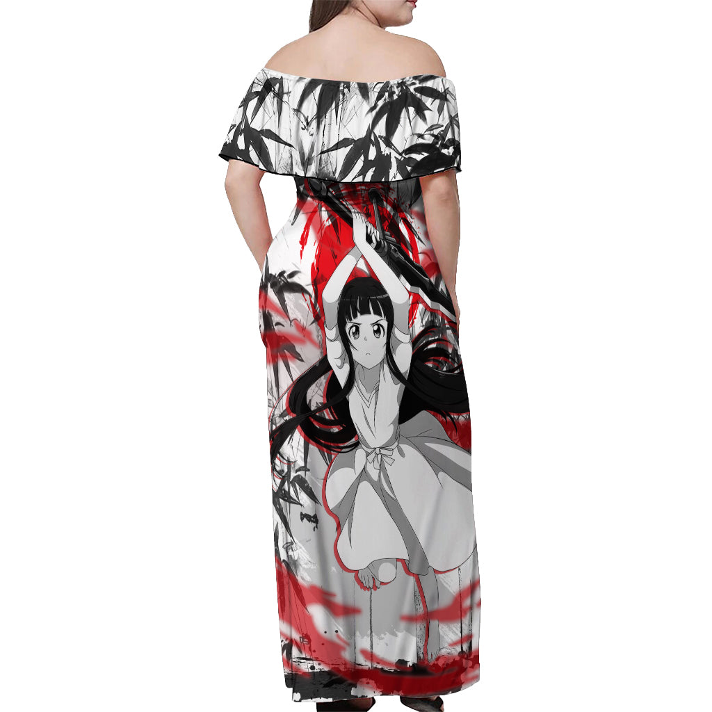 Yui Japan Style Off Shoulder Maxi Dress Sword Art Online