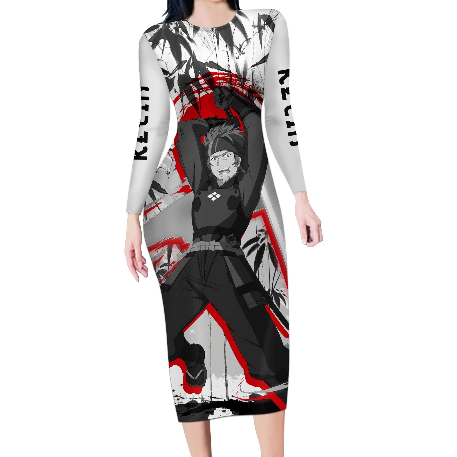 Klein Long Sleeve Bodycon Dress Sword Art Online