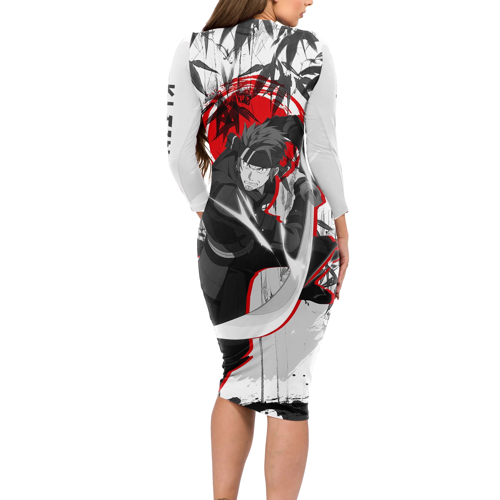 Klein Long Sleeve Bodycon Dress Sword Art Online