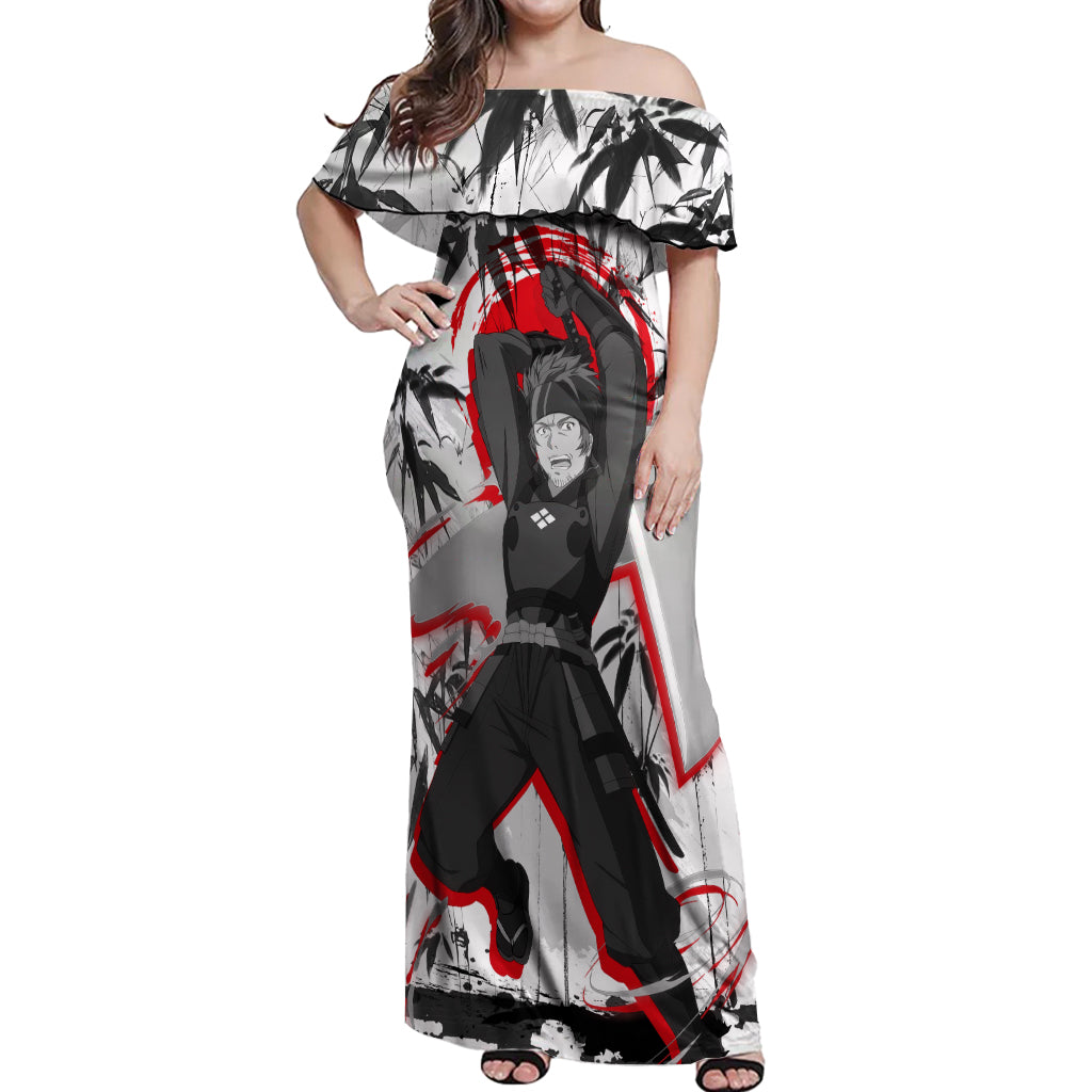 Klein Off Shoulder Maxi Dress Sword Art Online