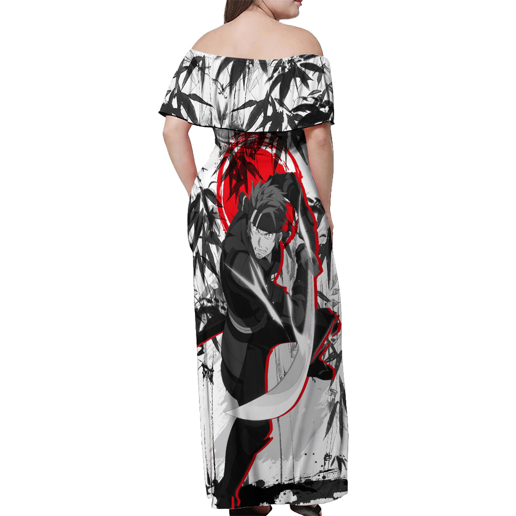 Klein Off Shoulder Maxi Dress Sword Art Online