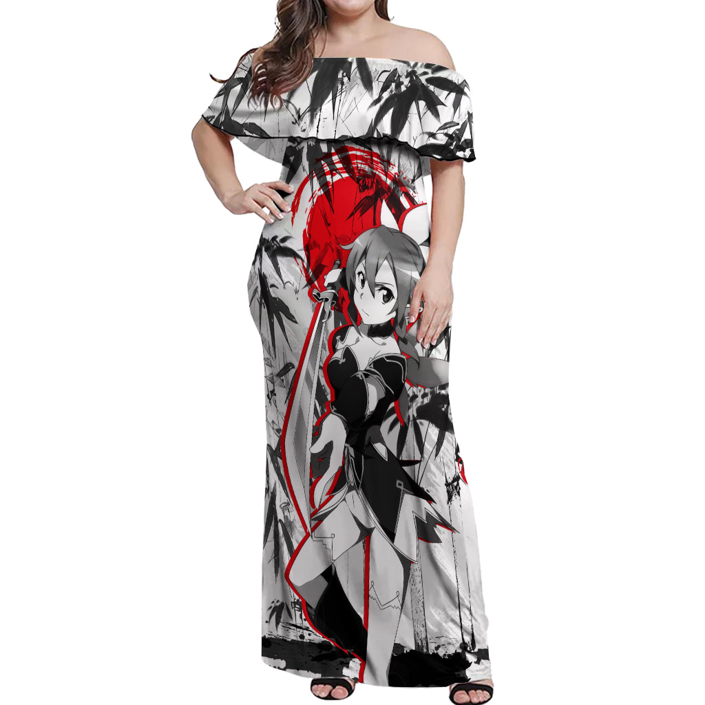 Leafa Japan Style Off Shoulder Maxi Dress Sword Art Online