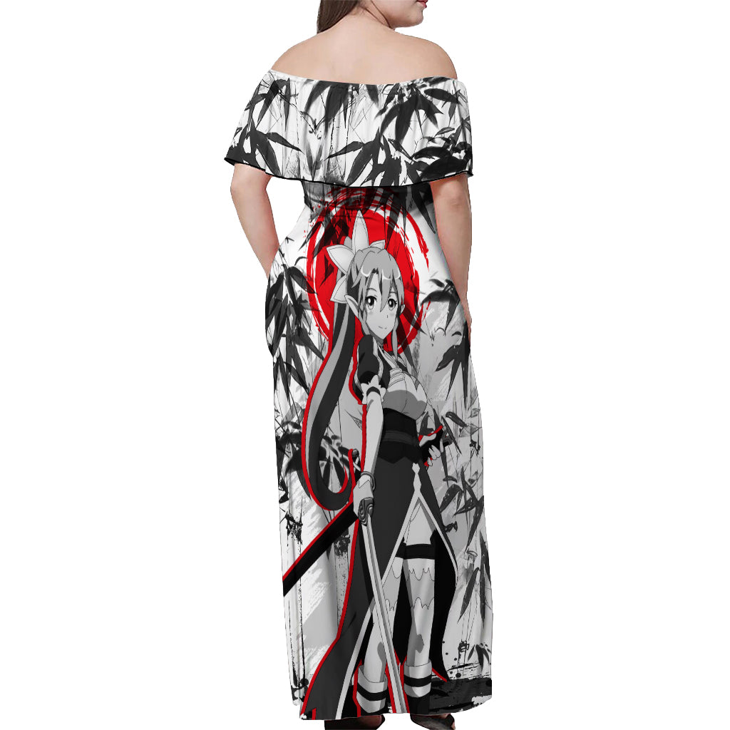 Leafa Japan Style Off Shoulder Maxi Dress Sword Art Online