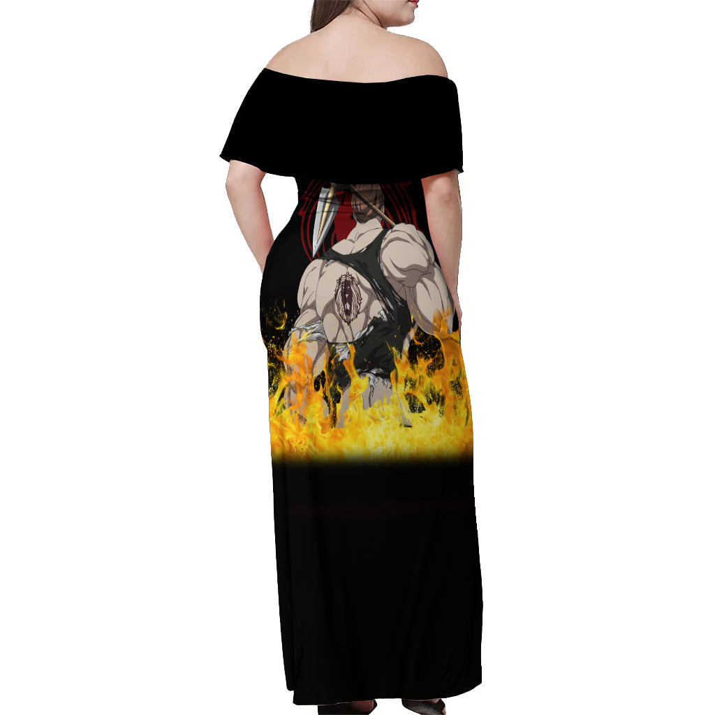Escanor Off Shoulder Maxi Dress Seven Deadly Sins Anime
