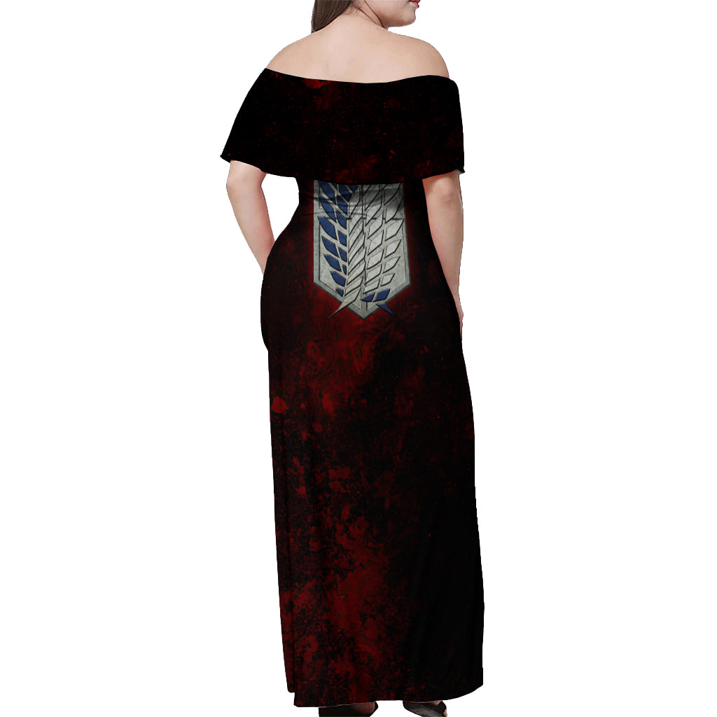 Armin Arlert  Final Season Anime Off Shoulder Maxi Dress Attack On Titan
