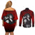 Kokushibo Couples Matching Off Shoulder Short Dress and Long Sleeve Button Shirt Demon Slayer