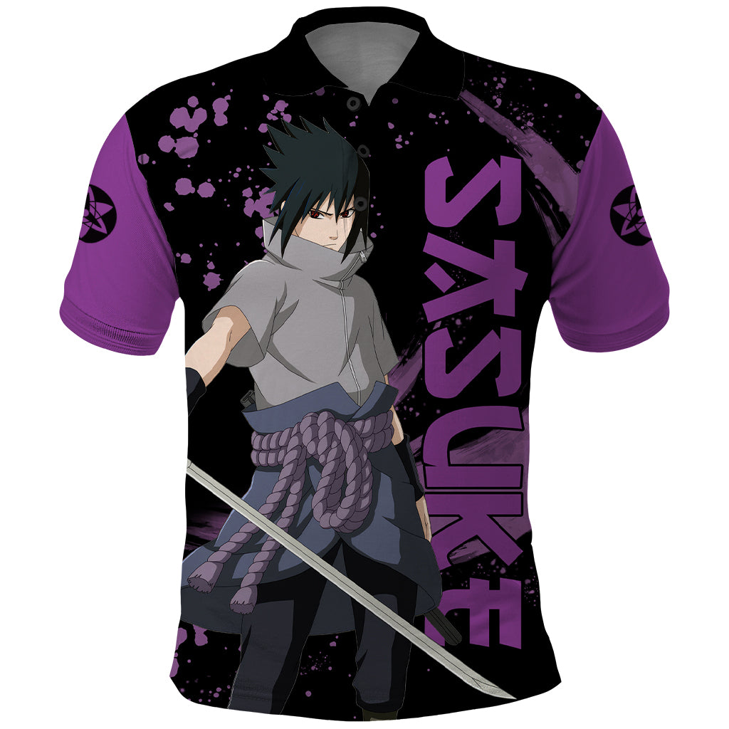 Uchiha Sasuke Sharingan Eyes Polo Shirt Naruto