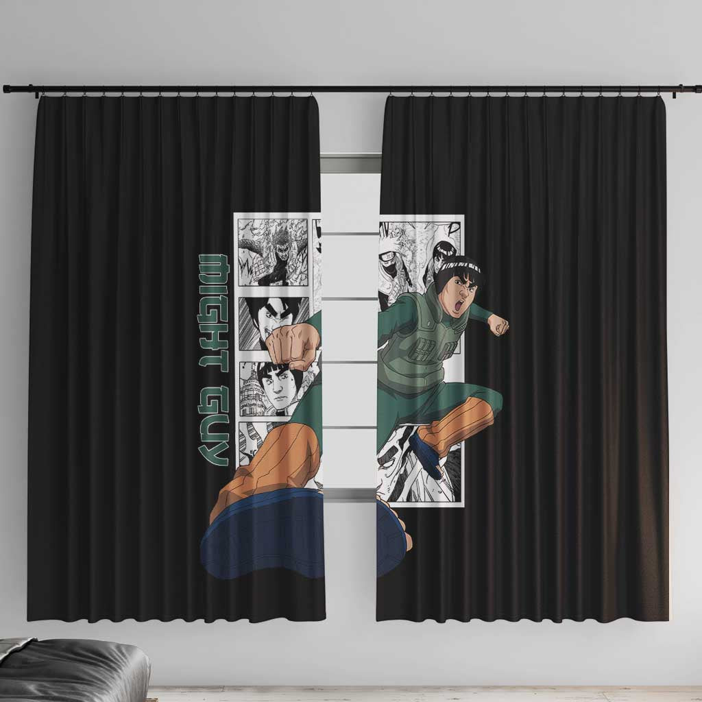 Might Guy - Naruto Window Curtain Anime Mix Manga Style
