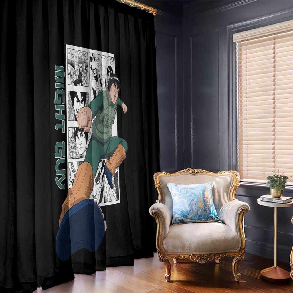 Might Guy - Naruto Window Curtain Anime Mix Manga Style