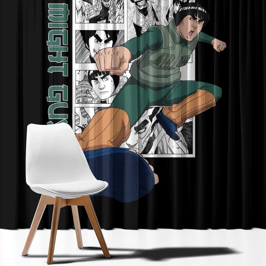 Might Guy - Naruto Window Curtain Anime Mix Manga Style