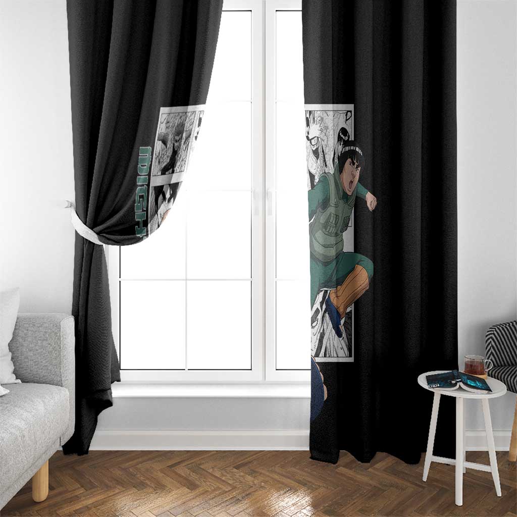 Might Guy - Naruto Window Curtain Anime Mix Manga Style