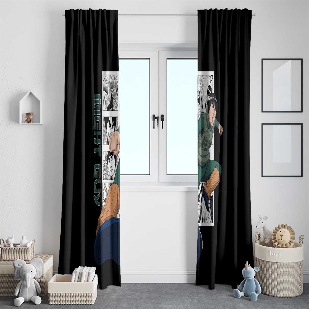 Might Guy - Naruto Window Curtain Anime Mix Manga Style