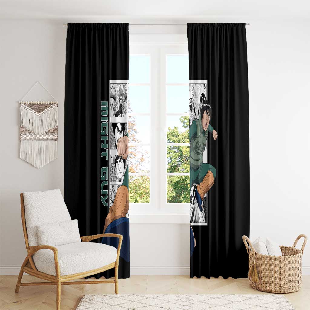 Might Guy - Naruto Window Curtain Anime Mix Manga Style