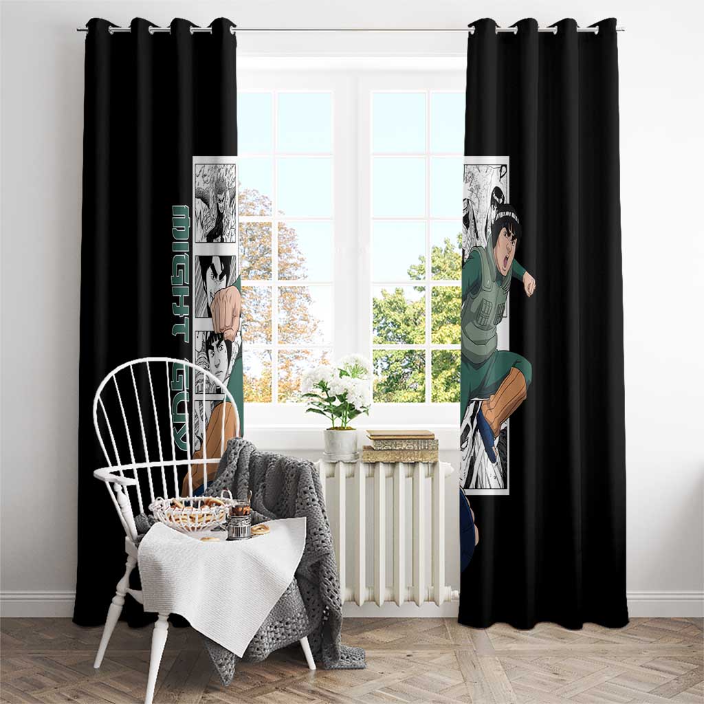 Might Guy - Naruto Window Curtain Anime Mix Manga Style
