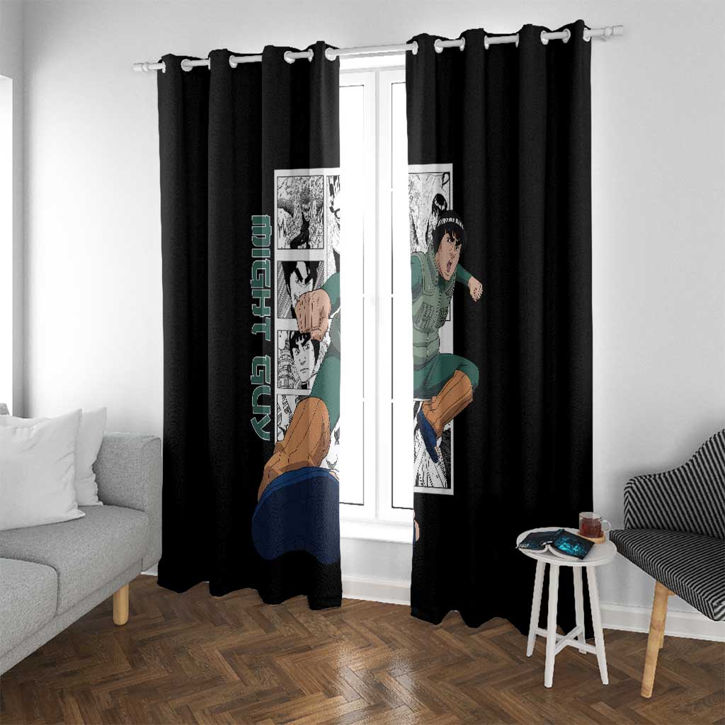 Might Guy - Naruto Window Curtain Anime Mix Manga Style