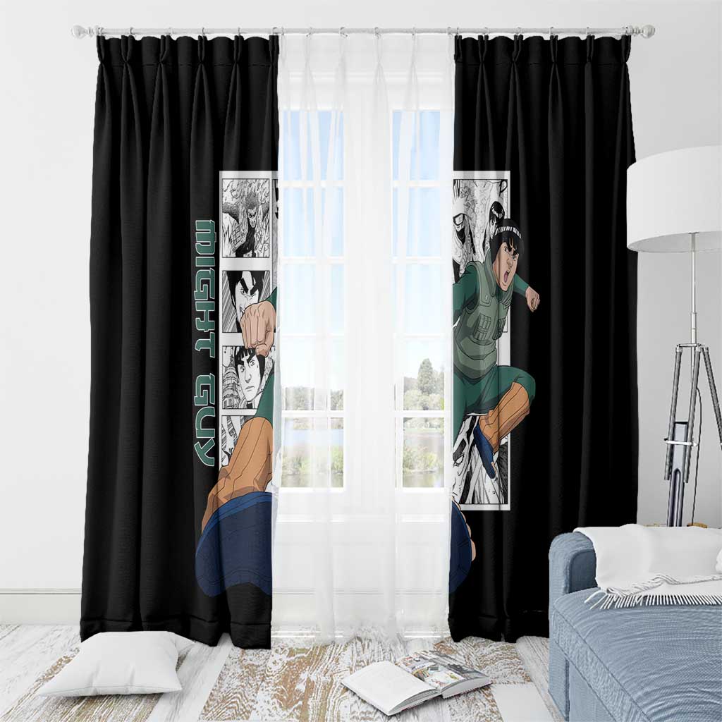 Might Guy - Naruto Window Curtain Anime Mix Manga Style