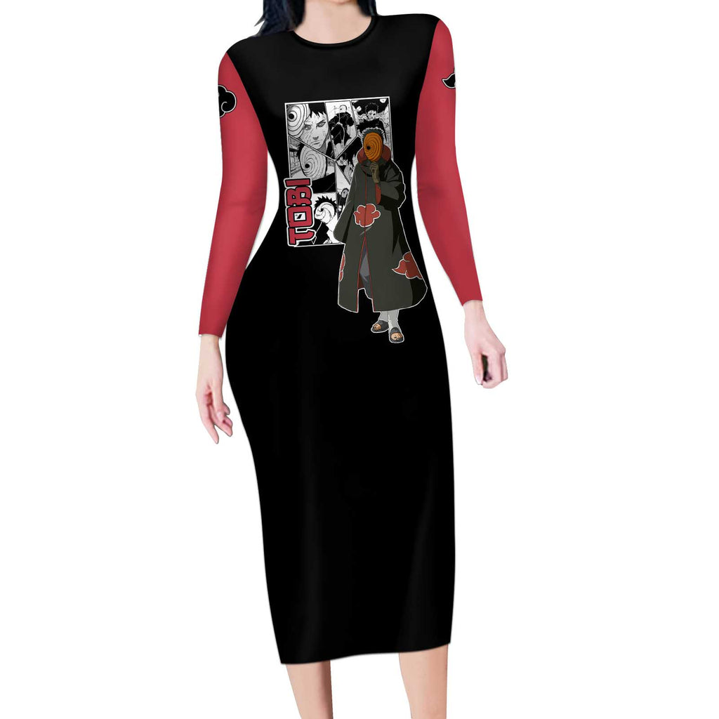 Tobi - Naruto Long Sleeve Bodycon Dress Anime Mix Manga Style
