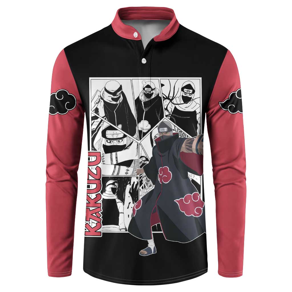 Kakuzu - Naruto Button Sweatshirt Anime Mix Manga Style