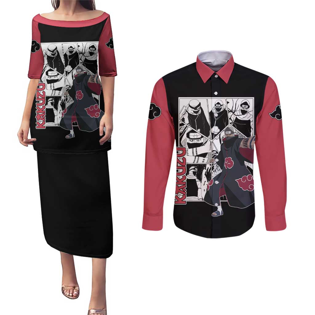 Kakuzu - Naruto Couples Matching Puletasi and Long Sleeve Button Shirt Anime Mix Manga Style