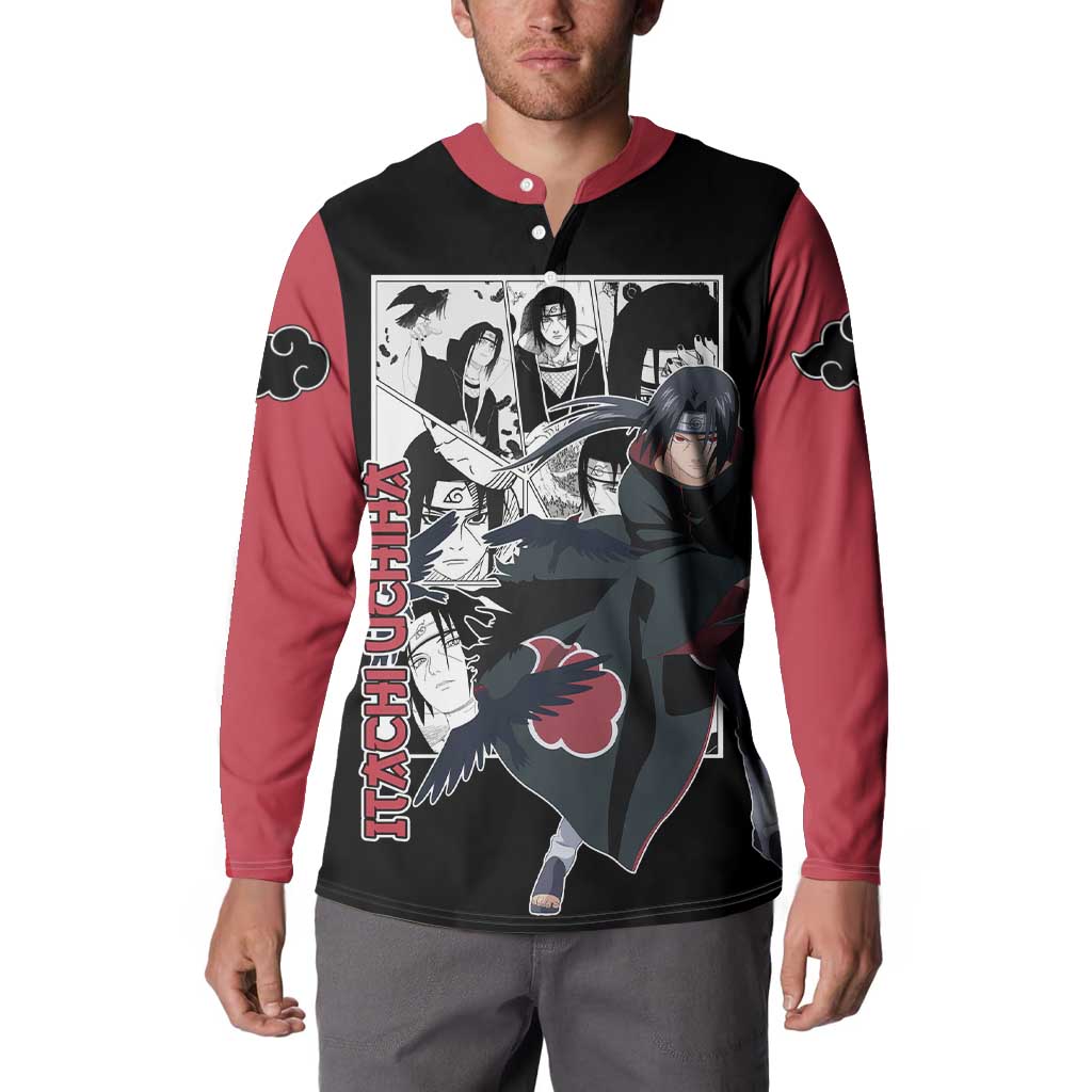 Itachi Uchiha - Naruto Button Sweatshirt Anime Mix Manga Style