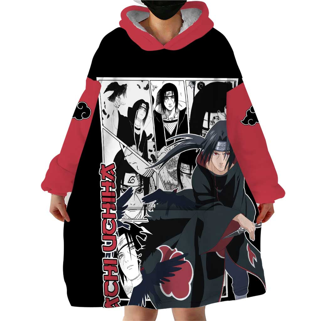 Itachi Uchiha - Naruto Wearable Blanket Hoodie Anime Mix Manga Style