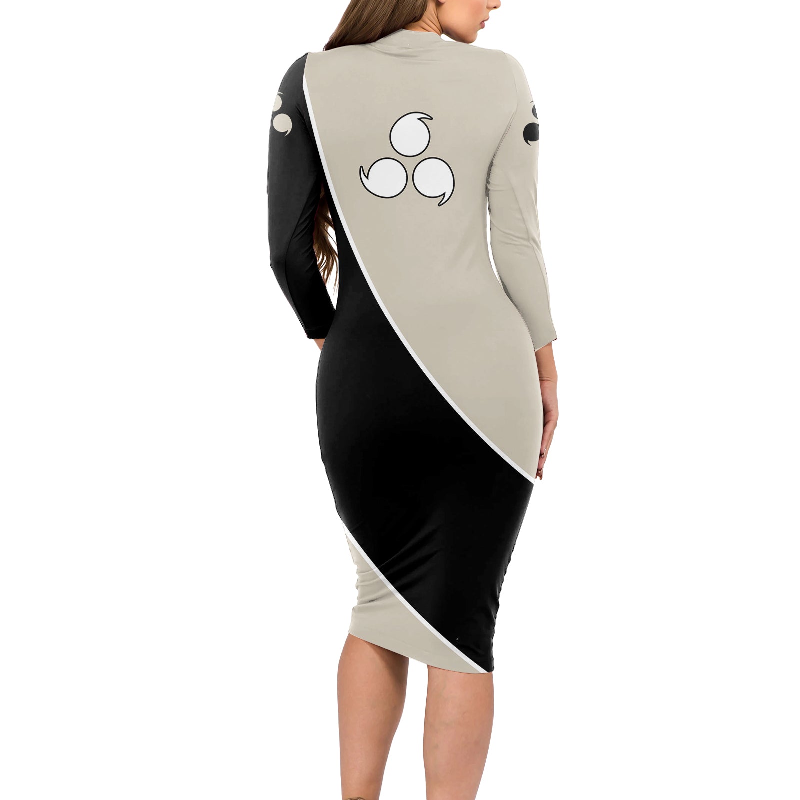 Orochimaru - Naruto Long Sleeve Bodycon Dress Anime Mix Manga Style