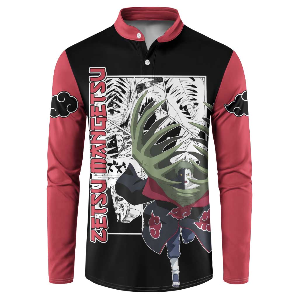Zetsu Mangetsu - Naruto Button Sweatshirt Anime Mix Manga Style