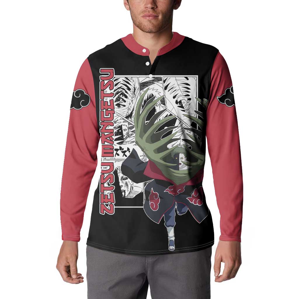 Zetsu Mangetsu - Naruto Button Sweatshirt Anime Mix Manga Style