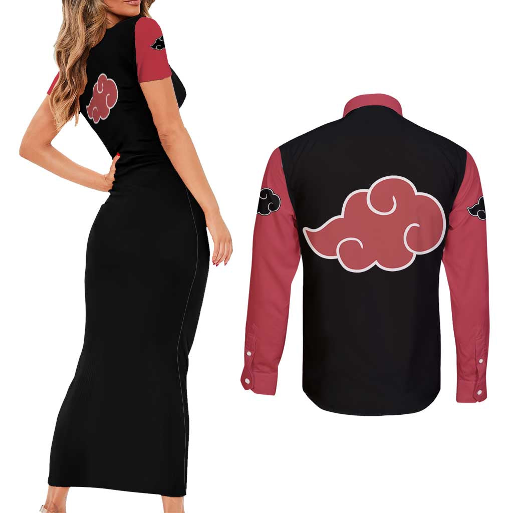 Zetsu Mangetsu - Naruto Couples Matching Short Sleeve Bodycon Dress and Long Sleeve Button Shirt Anime Mix Manga Style