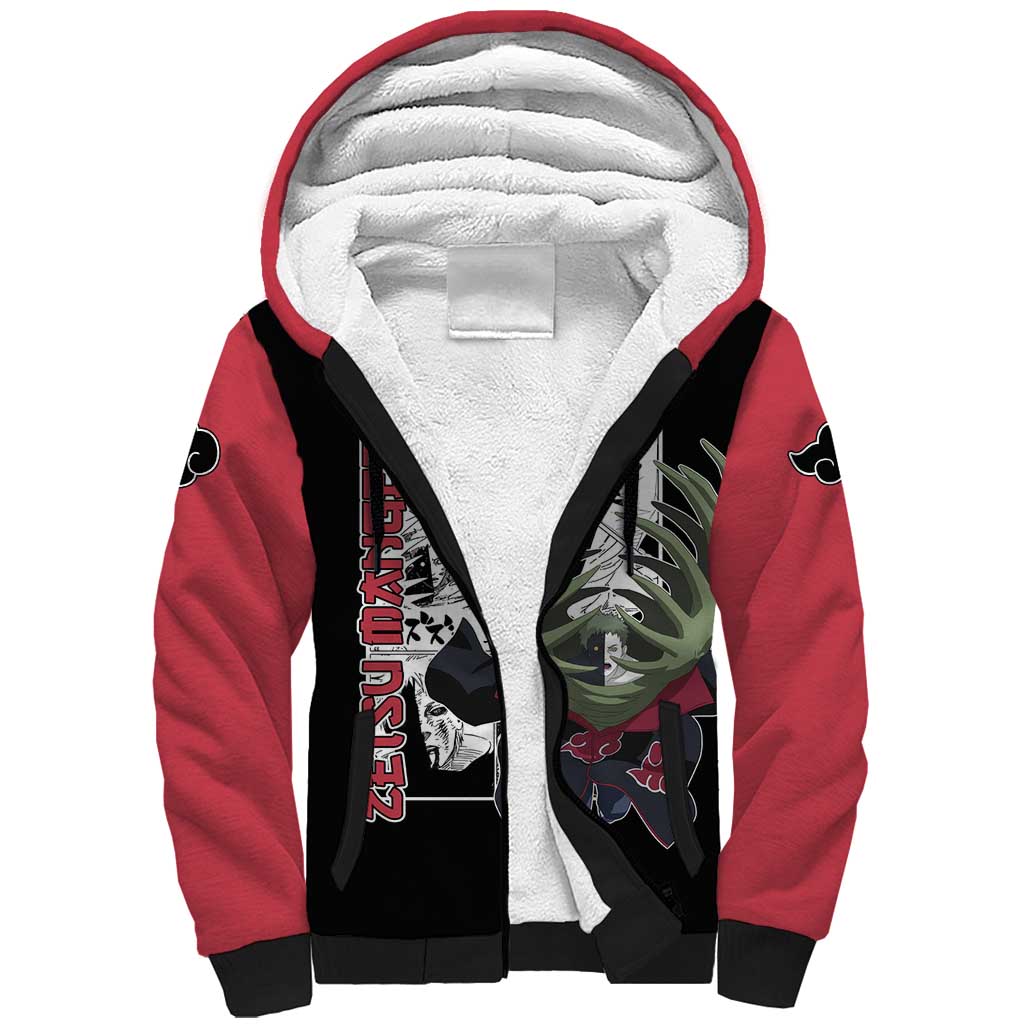 Zetsu Mangetsu - Naruto Sherpa Hoodie Anime Mix Manga Style